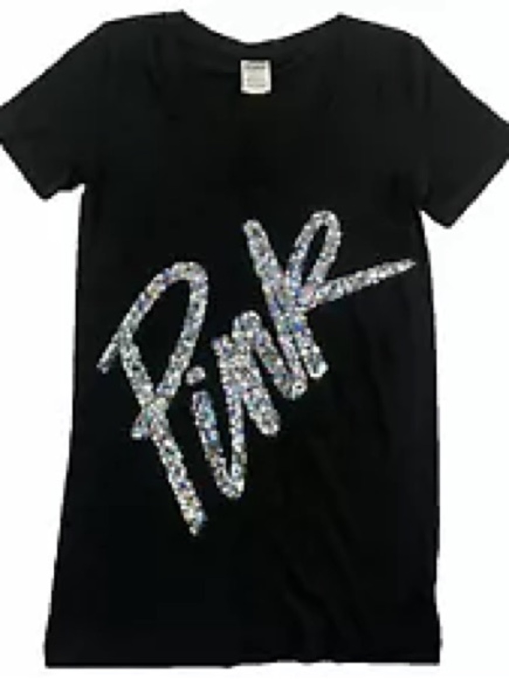 PINK Victoria's Secret Black Logo Tee